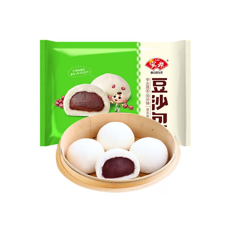 安井【任选8件】包子饺子馒头早餐半成品加热即食红糖糍粑速食批发A 360g豆沙包(12只/袋)