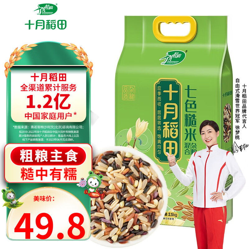 十月稻田 七色糙米2.5kg 东北低脂粗粮 （黑米 红米  燕麦米 小麦仁） 七色糙米2.5kg怎么看?