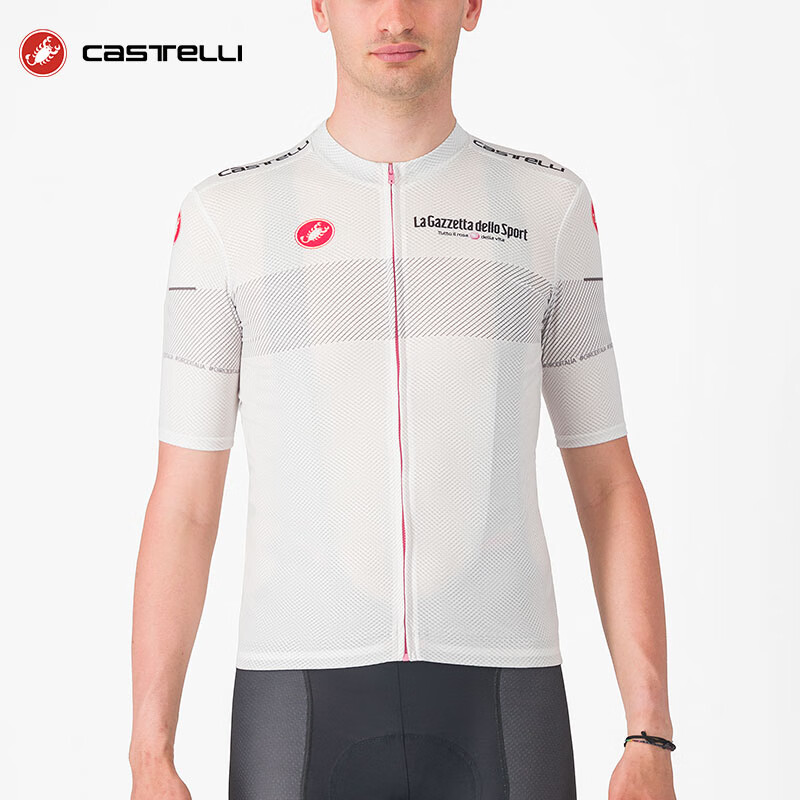 castellicastelli蝎子男夏107届环意大利职业高端骑行服短袖荣耀衫9510702 001白色 2XL