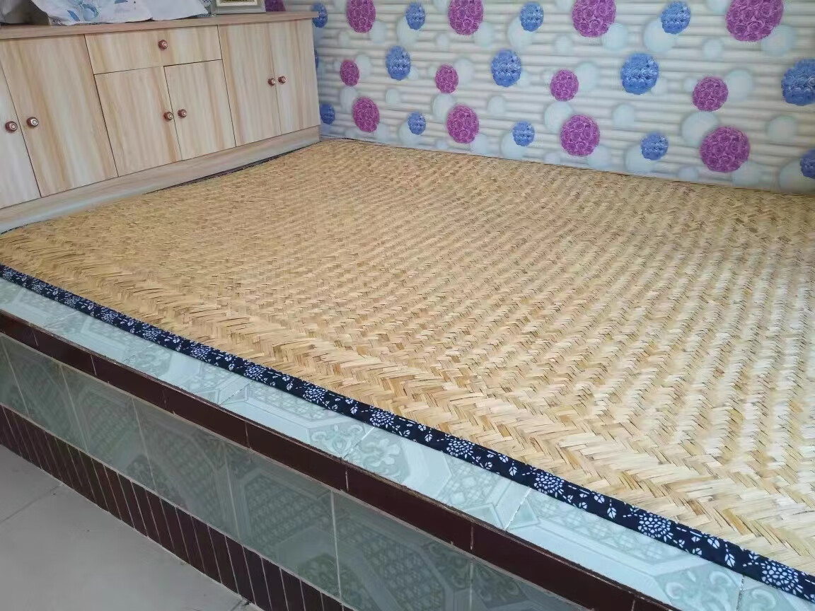 oqb天然炕席东北炕家用农村土火炕榻榻米芦苇手工编织老式草 包边炕