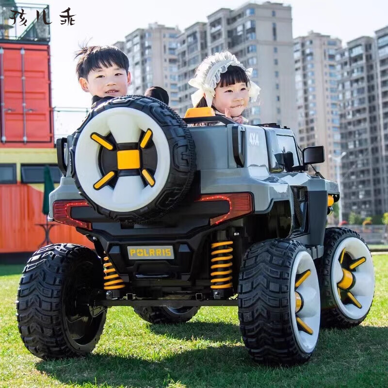 孩儿乖奔驰大g儿童电动车四轮遥控越野双座宝宝玩具车可坐大人双人礼物 粉色【四驱双油门-12V7大电瓶-全功能-皮座】