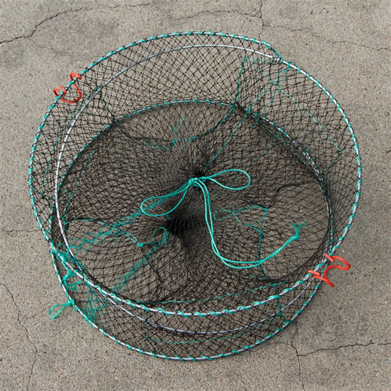 饷亨螃蟹笼子神器 螃蟹笼子海用蟹笼捕蟹笼加粗海用折叠蟹笼海用圆形