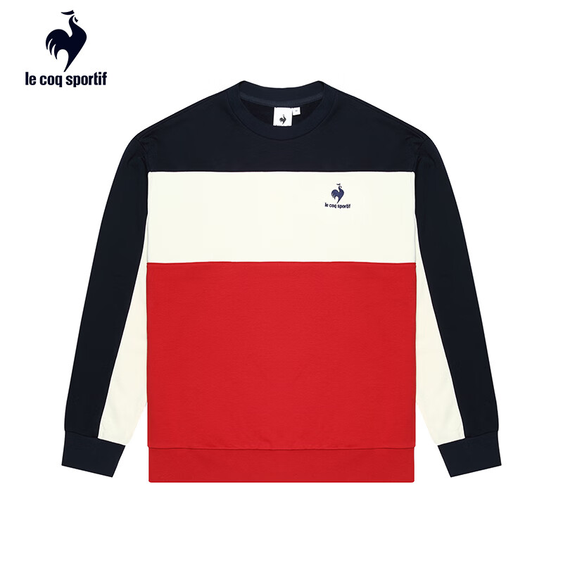 乐卡克(le coq sportif)法国公鸡秋冬日常圆领套头卫衣男运动休闲系列
