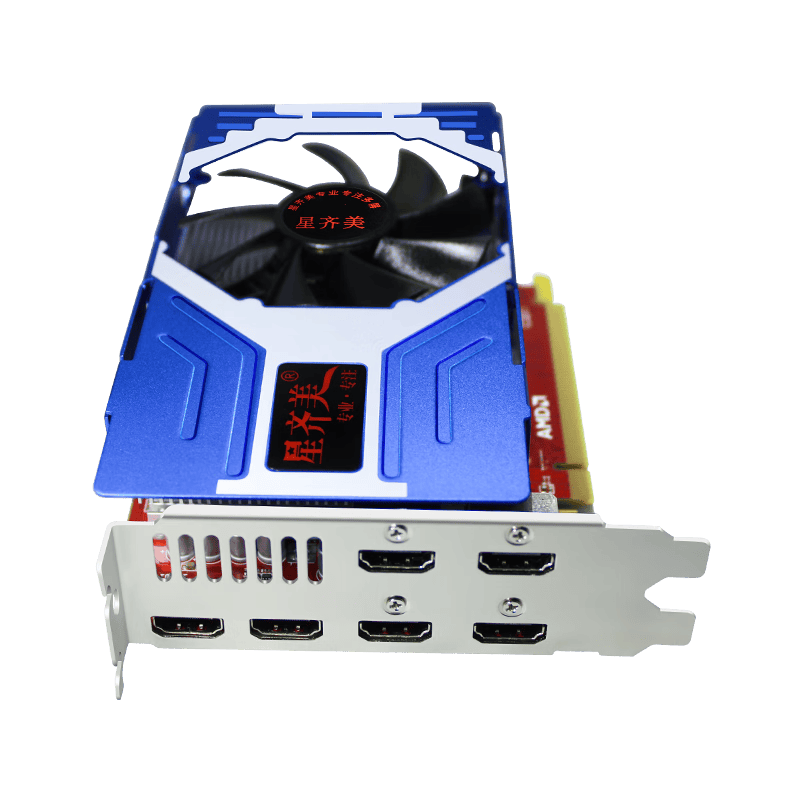 ������ �����Կ�RX 580 �Դ�ֱ�����6��HDMIԭ���ӿ�6���Կ����Գ��ɹ���Կ��������� RX 580 8G�Դ�֧��EDID1440Ԫ