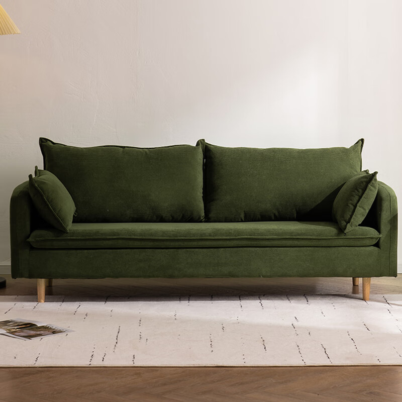 山头林村复古沙发客厅 北欧复古布艺沙发小户型客厅休闲美式民宿风可