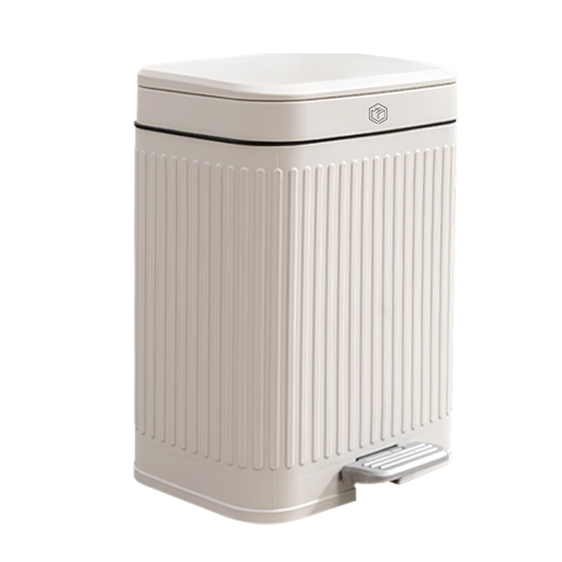 京東京造腳踏垃圾桶8L腳踩手按雙開蓋 廚房衛(wèi)生間客廳帶蓋垃圾筒家用