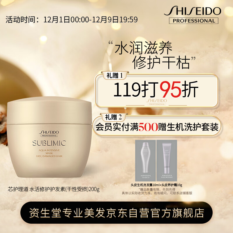 资生堂专业美发芯护理道 深度修护水活修护系列发膜(干性受损发质)200g