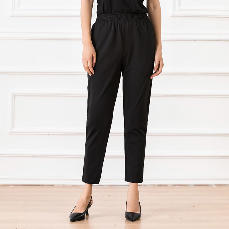 camalgori肯德基麦当劳工作裤弹力松紧女职业直筒夏季薄款服务员上班