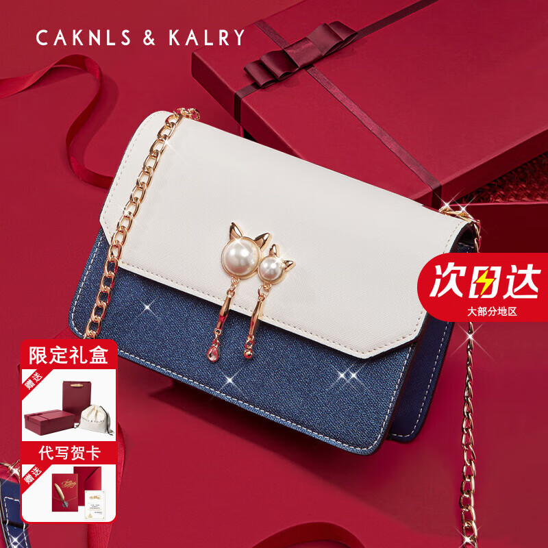 CAKNLS KALRY CK轻奢包包女包单肩包女士斜挎包情人节送老婆女友生日礼物女 CK-05蓝色