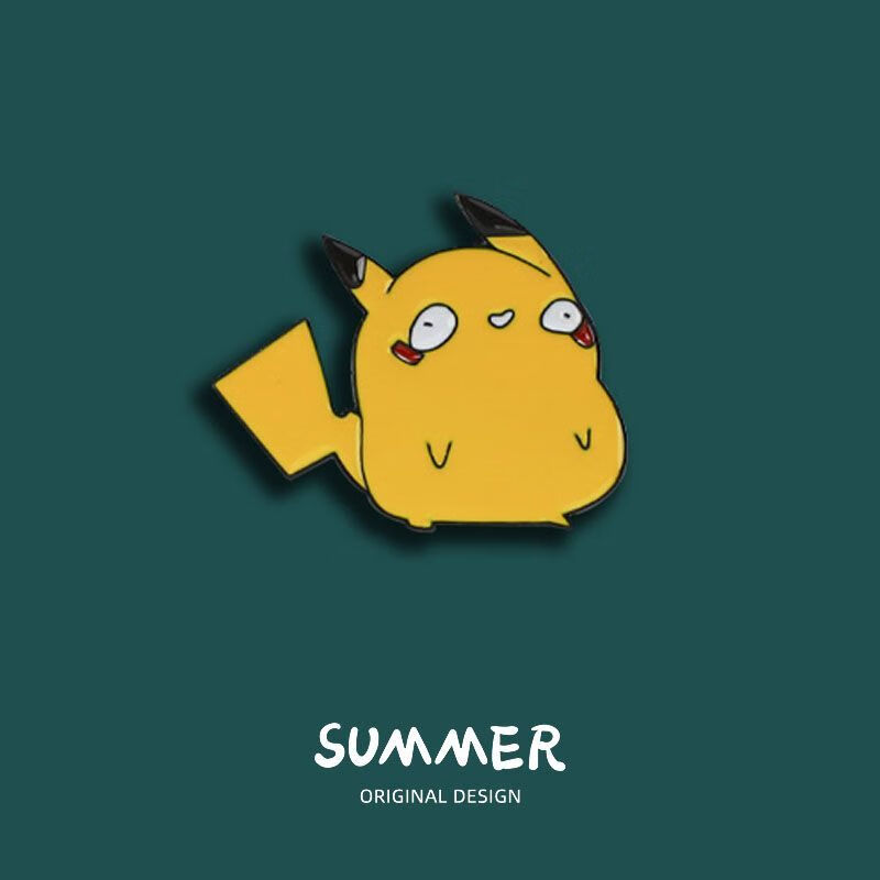 胸针男女可达鸭可爱情侣书包包装饰徽章配饰品 a【皮卡丘】 简约装