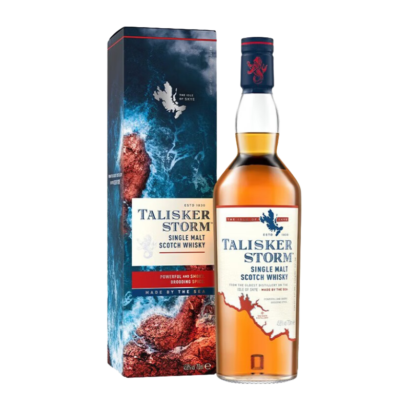 TALISKER 泰斯卡 单一麦芽苏格兰威士忌 岛屿区洋酒 10年风暴SR 泰斯卡风暴700mL1瓶