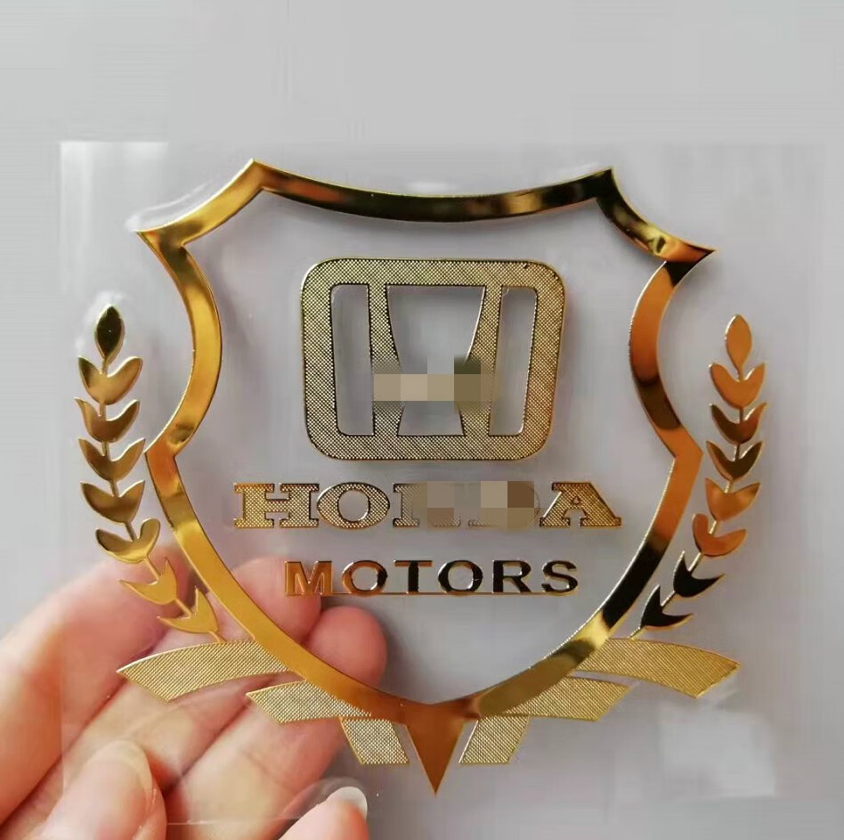 本田车标贴思域锋范缤智哥瑞凌派杰德汽车窗装饰个性标贴纸 小号金色