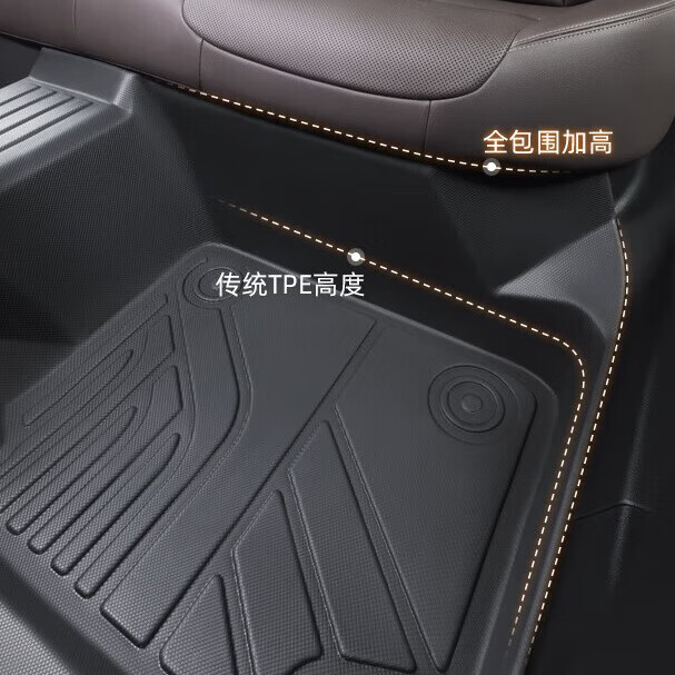 全包围汽车脚垫TPE适用于小鹏P7小鹏P5小鹏G3小鹏G6小鹏MONA M03 【双层黑色 TPE+流星毯】 小鹏G3【2018-2021款】