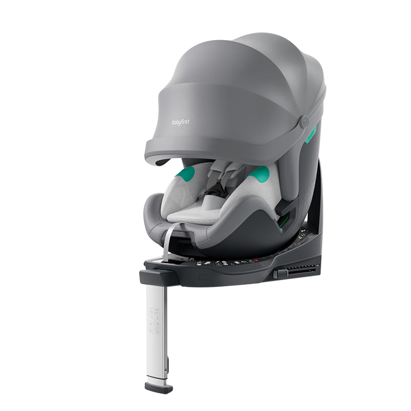 寶貝第一(Babyfirst)汽車靈悅3+安全座椅0-4-7歲嬰兒童寶寶360車載i-size認(rèn)證 舒行灰【新法規(guī)】