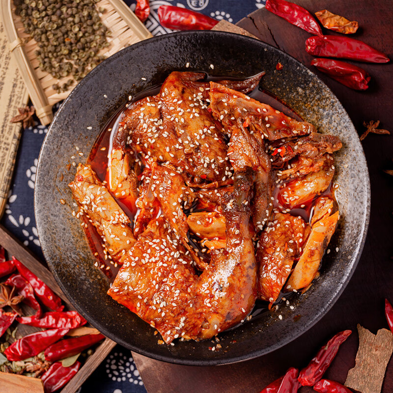 长明四川特产麻辣味手撕鸡整只红油即食冷吃熟食下酒菜烤鸡扒鸡 750g