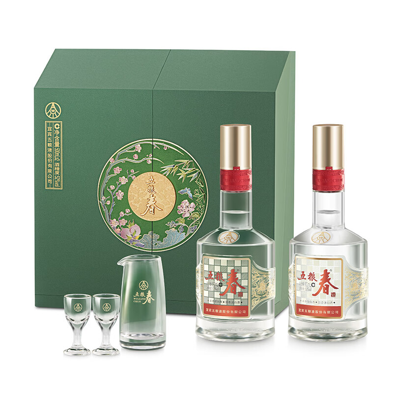 五粮液(wuliangye)五粮春二代 菁萃 风雅礼盒装浓香型白酒 专享链接