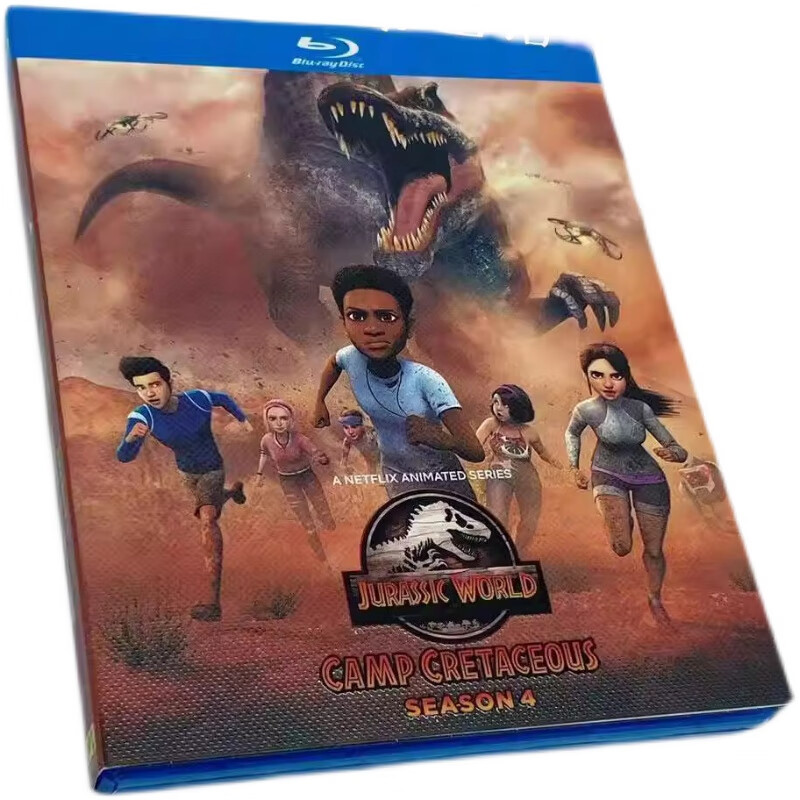 bd蓝光碟高清 科幻动画片 侏罗纪世界白垩纪营地1-5季 6碟盒装