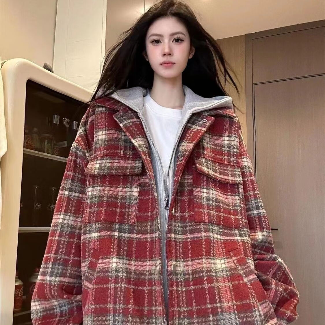 泉麟高中女生衣服2024秋冬女装全套高级宽松百搭冬季套装女韩版宽松圣