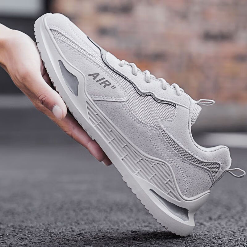 运动鞋休闲潮流ins老爹鞋2024新款跑步板鞋学生老爹鞋 浅灰色 z312 38