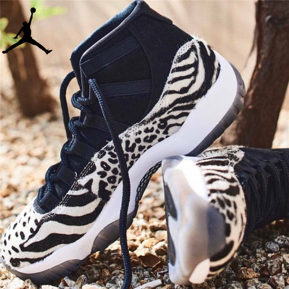 耐克/nike air jordan 11 aj11 男女康扣豹纹高帮实战运动休闲篮球鞋