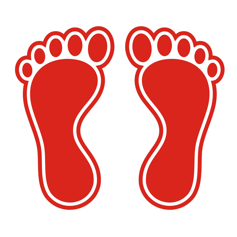 乔伊布依脚印地贴脚丫贴纸小心台阶地滑欢迎光临幼儿园楼梯台阶贴防水