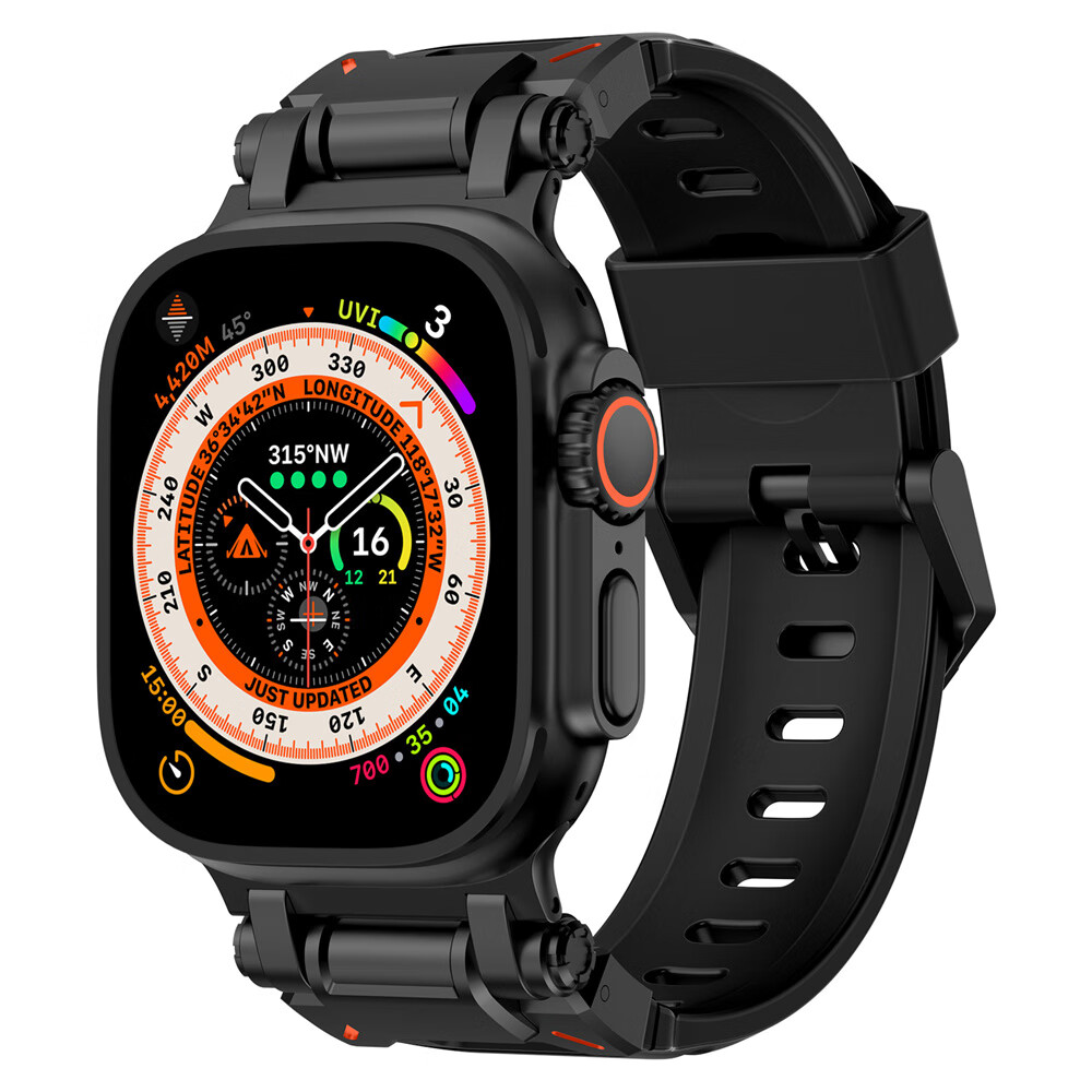 西途也适用苹果watchs6手表表带探索者氧橡胶表带appleiwatchs5/s4
