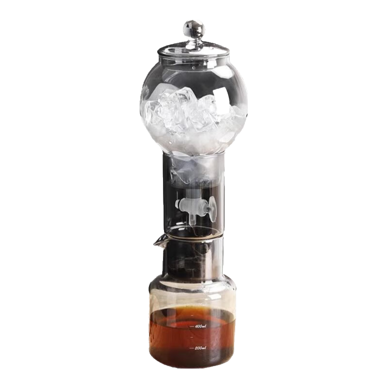 Mongdio冰滴咖啡壺冷萃壺滴漏式咖啡冰滴壺冷泡壺冰萃壺手沖咖啡 冰滴咖啡壺-煙灰色