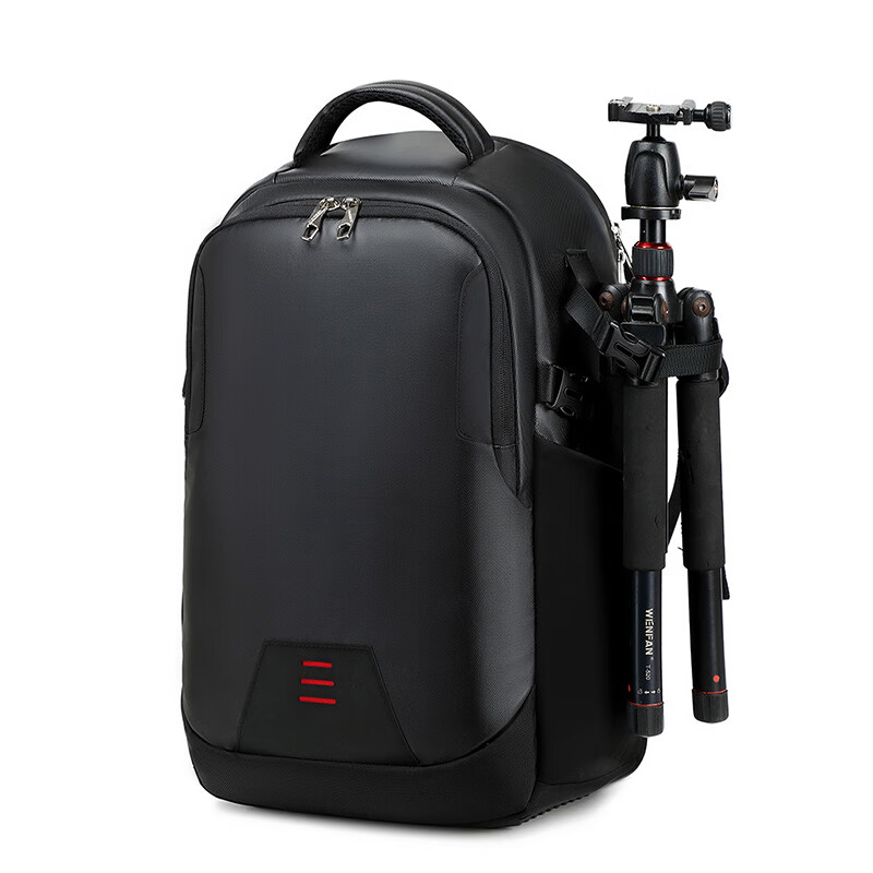 双肩多功能摄影包防水大容量专业单反相机包稳定器电脑无人机背包 黑色