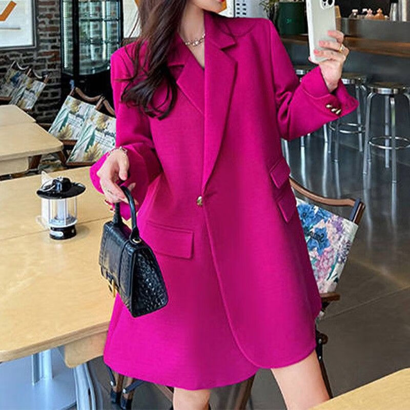 dererty西装外套女2023春秋新款设计感小众法式气质百搭