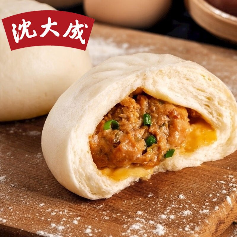 沈大成鲜肉包300g*2（12个 早餐 包子 早点 速冻食品 老字号）