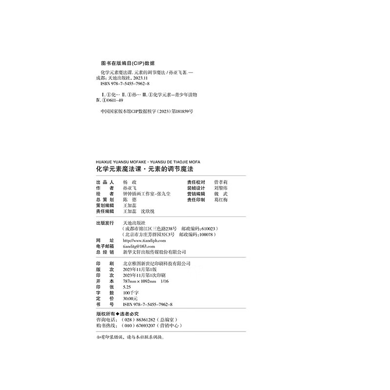 化学元素魔法课 （全4册）清华大学化学博士带你轻松玩转化学详情图