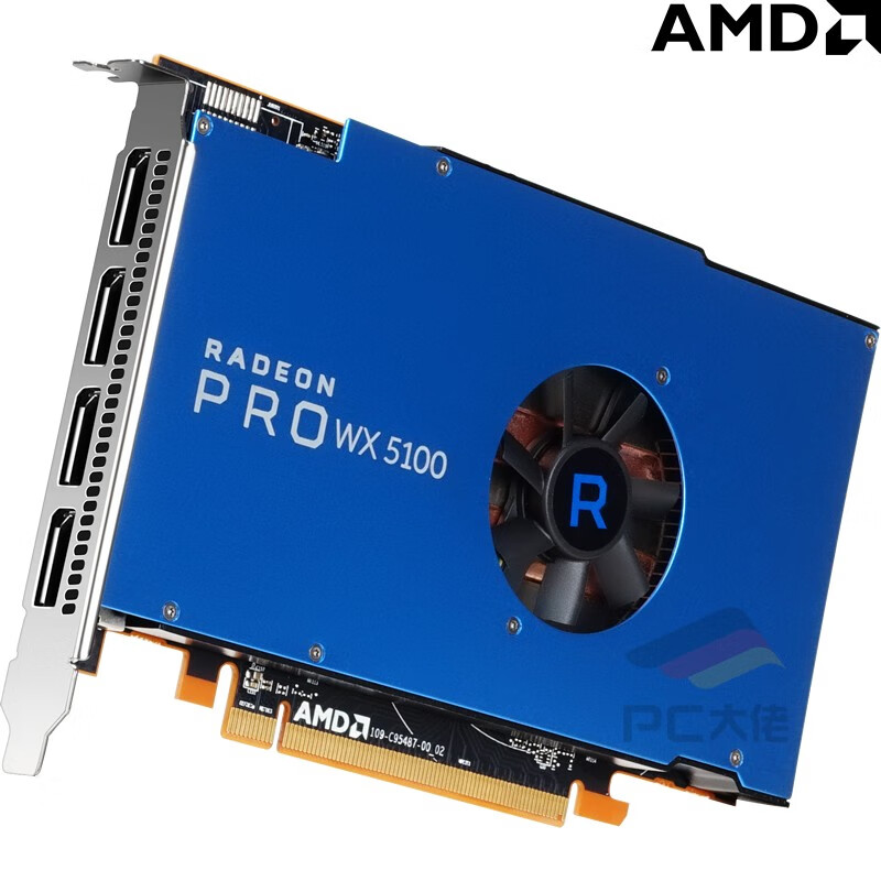 AMD Radeon Pro WX5100 8GB 4K高端显卡3D绘图渲染建模