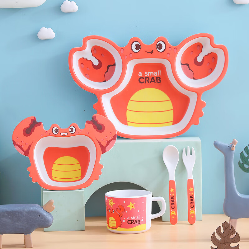 绿野客铁艺多层生日蛋糕架儿童餐具吃饭辅食碗宝宝餐盘婴儿分格可爱