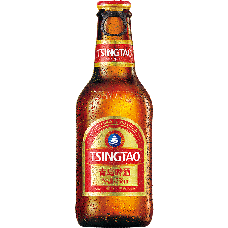 青岛啤酒(TsingTao)金质小棕金拉环工艺原麦汁浓度11°P方便易携带 258mL 12瓶 整箱装
