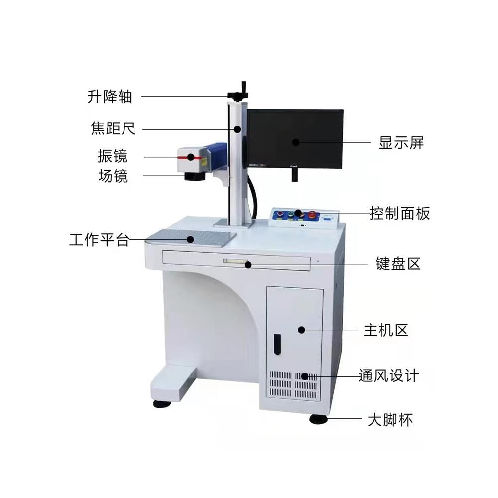 久聚和百聚30W激光打标机塑料金属不锈钢标牌激光雕刻机台式刻字机 20W高配款
