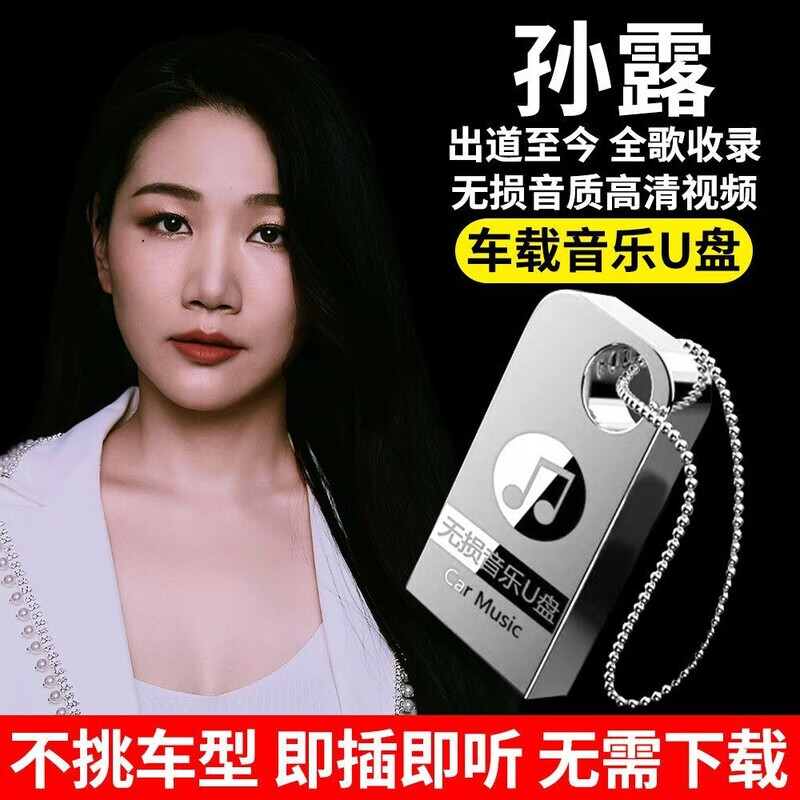 孙露专辑歌曲车载u盘发烧女声流行经典无损高音质音乐车用优盘mp3 64/G孙露全歌曲专辑+140部视频共4500首