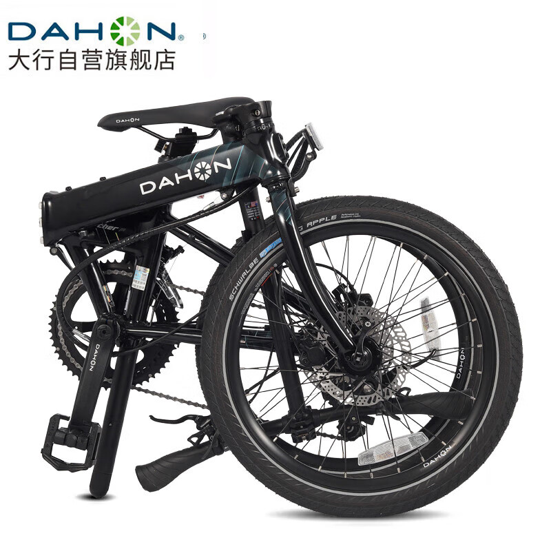 大行自行车20英寸20速超轻铝合金碟刹成人单车KBA005 黑色暴龙油碟