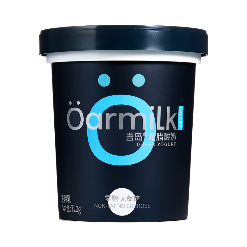 OarmiLk吾岛0脂0蔗糖希腊酸奶11g蛋白质低温酸奶720g发酵乳干噎酸奶碗
