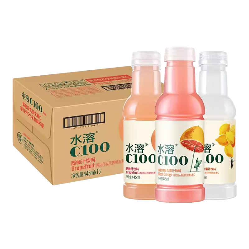ũ��ɽȪˮ��C100��������ζ��ζ������Ʒ����445mlƿװ Ѫ��ζ445ml*2ƿ