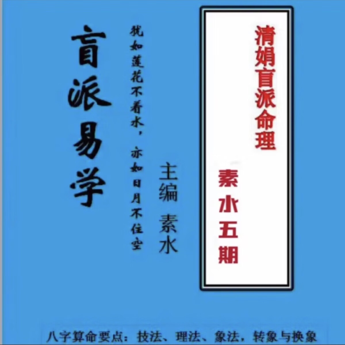 杨清娟大徒弟素水盲派八字命理1-11期高清笔记 素水命理 八字象法 第
