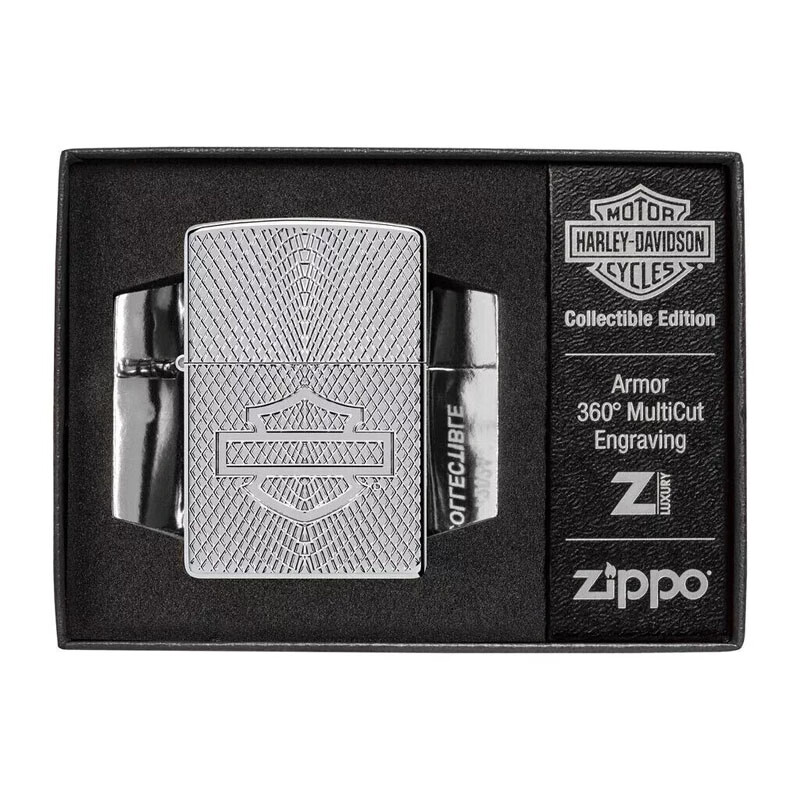 zippozippo防风煤油打火机 哈雷2024年度机美版在册盔甲深雕男收藏