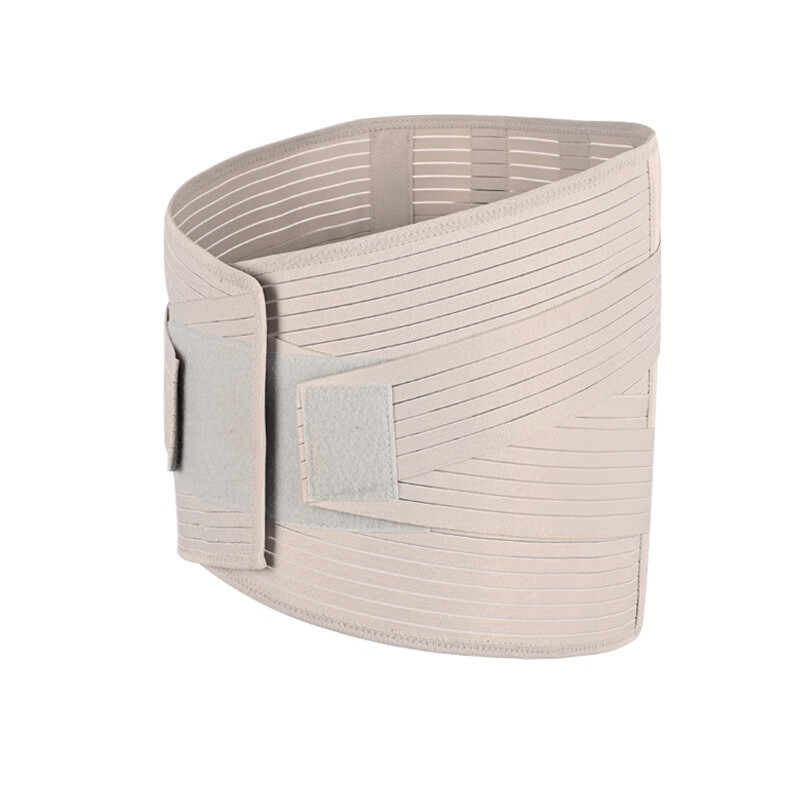 护腰带钢板支撑老人腰疼腰托束腰带透气护腰带 乳白色 l