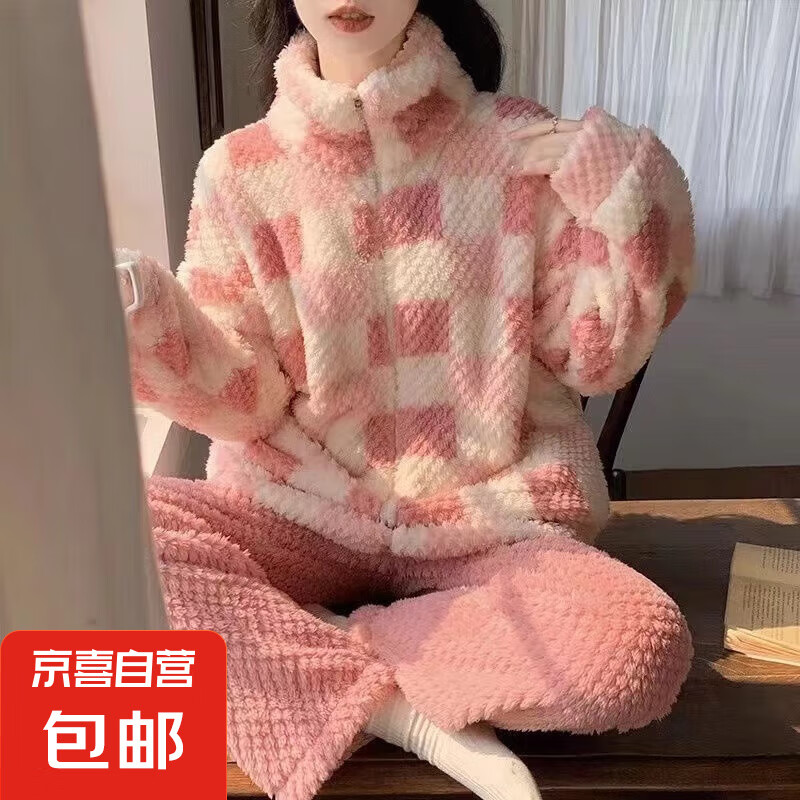 ���̸�˯��Ů�ﶬ����⴩���мӺ�ɺ�����������޷����޼Ҿӷ� ���̸��ɫ����ë����װ�� 2XL������130-155�