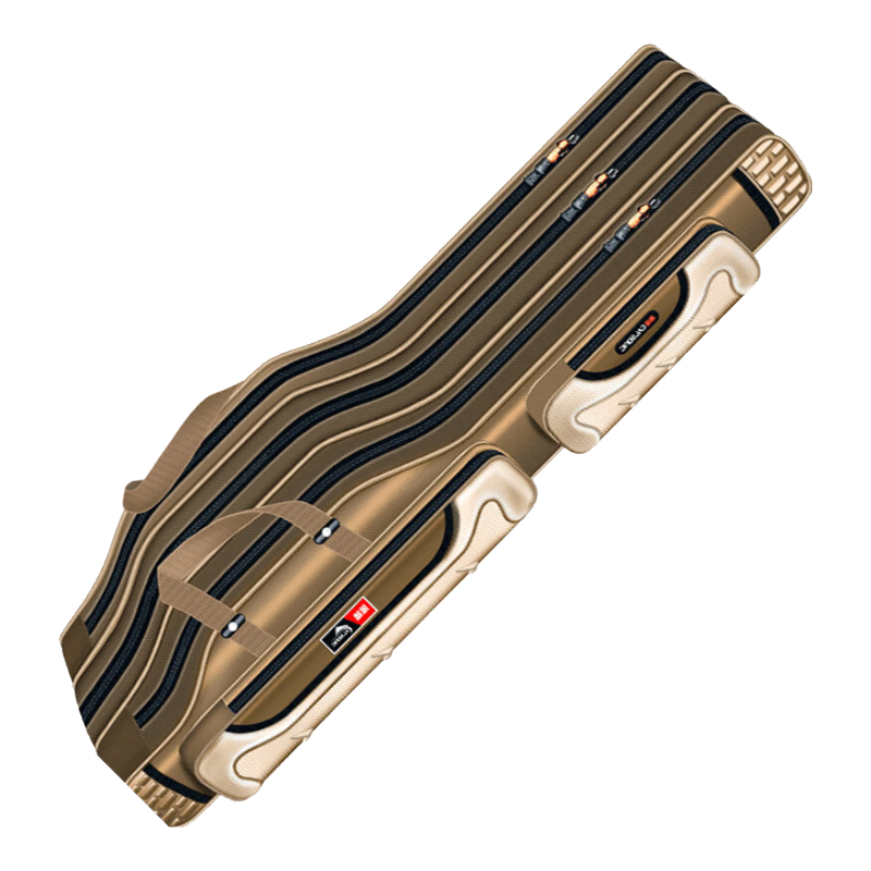 本諾加厚魚竿包多功能漁具包大容量桿包免拆輪釣魚背包防水海竿大肚包 90CM三層直方包（防水面料） 可背可提