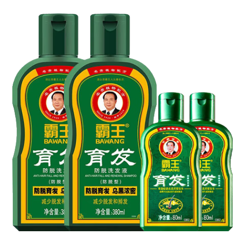 霸王防脫育發(fā)洗發(fā)水控油去屑清爽蓬松滋養強根固發(fā)防掉發(fā)洗發(fā)露男女 育發(fā)防脫洗發(fā)水380ml*2+80ml*2