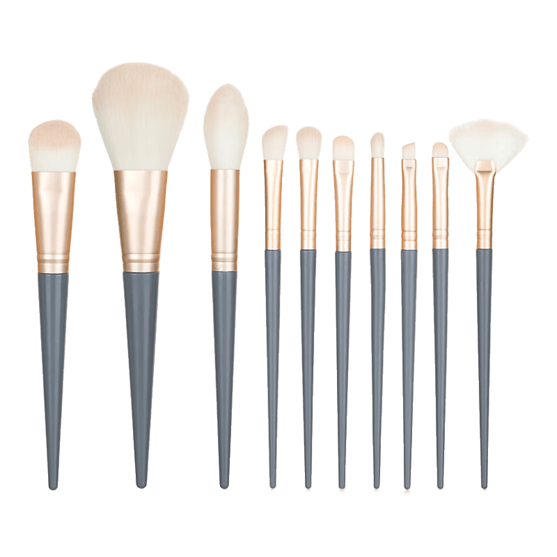 蓝桥10化妆刷套装初学者散粉腮红遮瑕粉底眼影刷子全套工具超软毛 10支蓝桥套刷+蓝桥包 1件