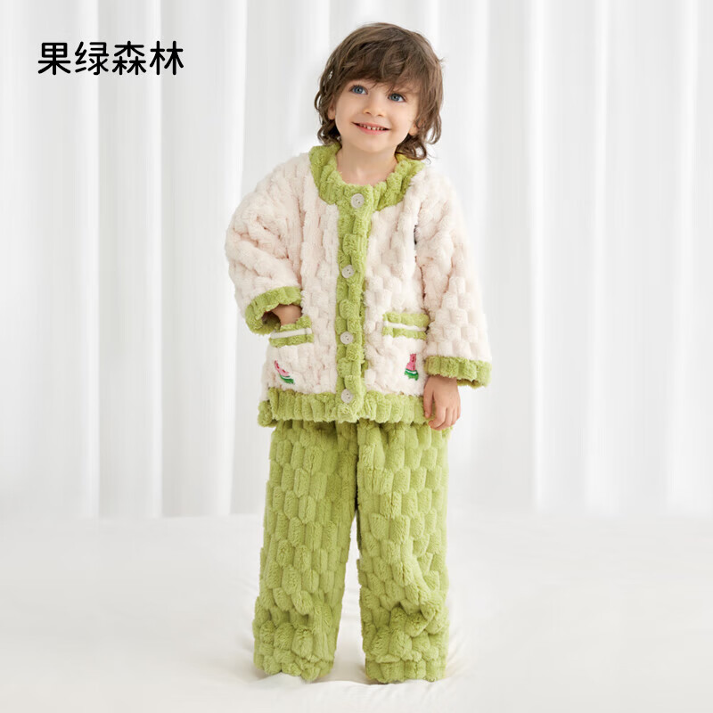 ŷ�У�OUYUN��ɺ���޶�ͯ˯���ﶬ�¿���ͯŮͯ������ů�Ҿӷ��Ӻ���װ ����ɭ�� 120cm �Ƽ�����115-125cm 54.95Ԫ