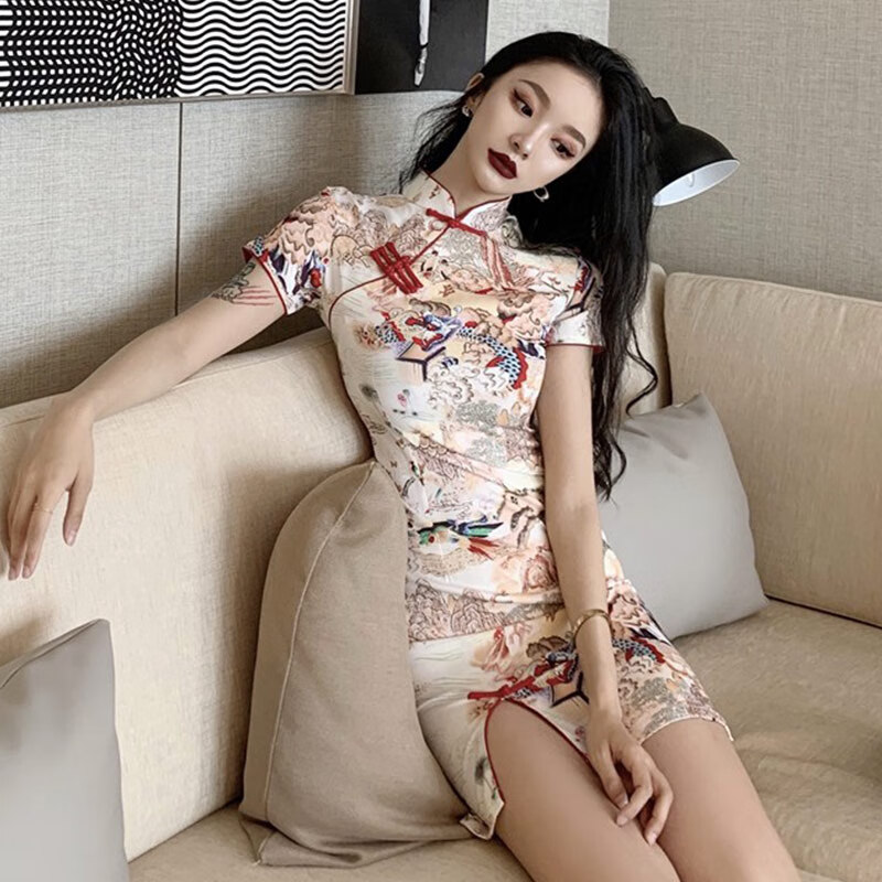 展缘民国少奶奶服装中国风改良旗袍年轻款高端气质少女性感包臀连衣裙