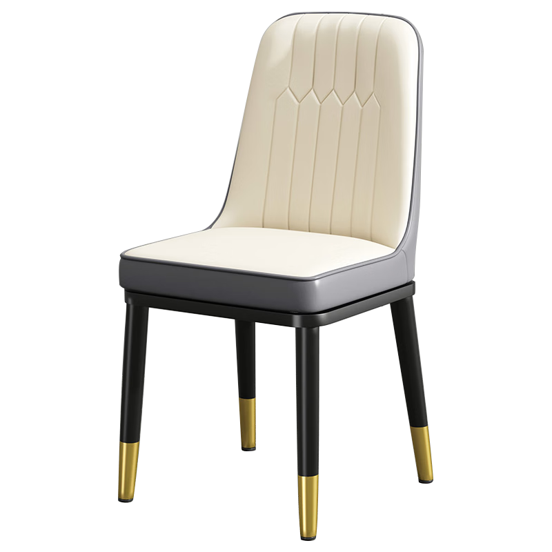 阳光半岛 餐椅家用简约轻奢皮椅子 加固框架+金腿