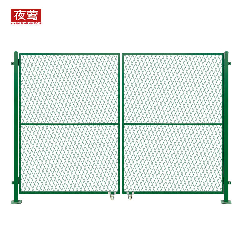 夜莺 铁丝网围栏围墙护栏网门院子养殖网户外铁栅栏菱形孔隔离网门 对